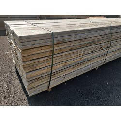*DESTOCK Planche / Volige Déclassé 27mm toute largeur Sapin - Épicéa Grisés Brut non traité 2,50m.