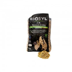 * ◙ Sac vendu à la palette BIOSYL PREMIUM de 15 kg de Granulés de Bois DIN + EN PLUS A1